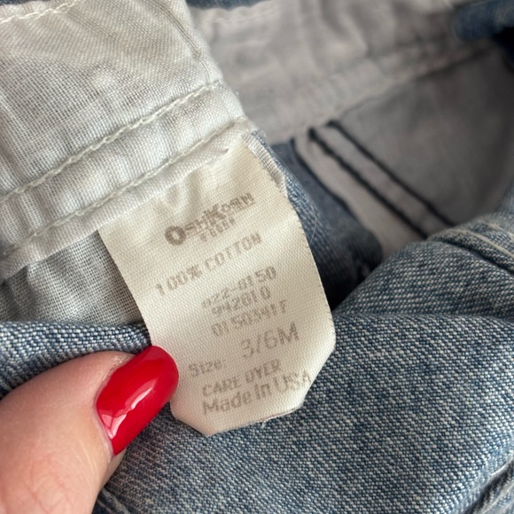 Vintage Oshkosh Denim Overalls Size 3/6 month made in USA 80’s 90’s - Picture 7 of 8